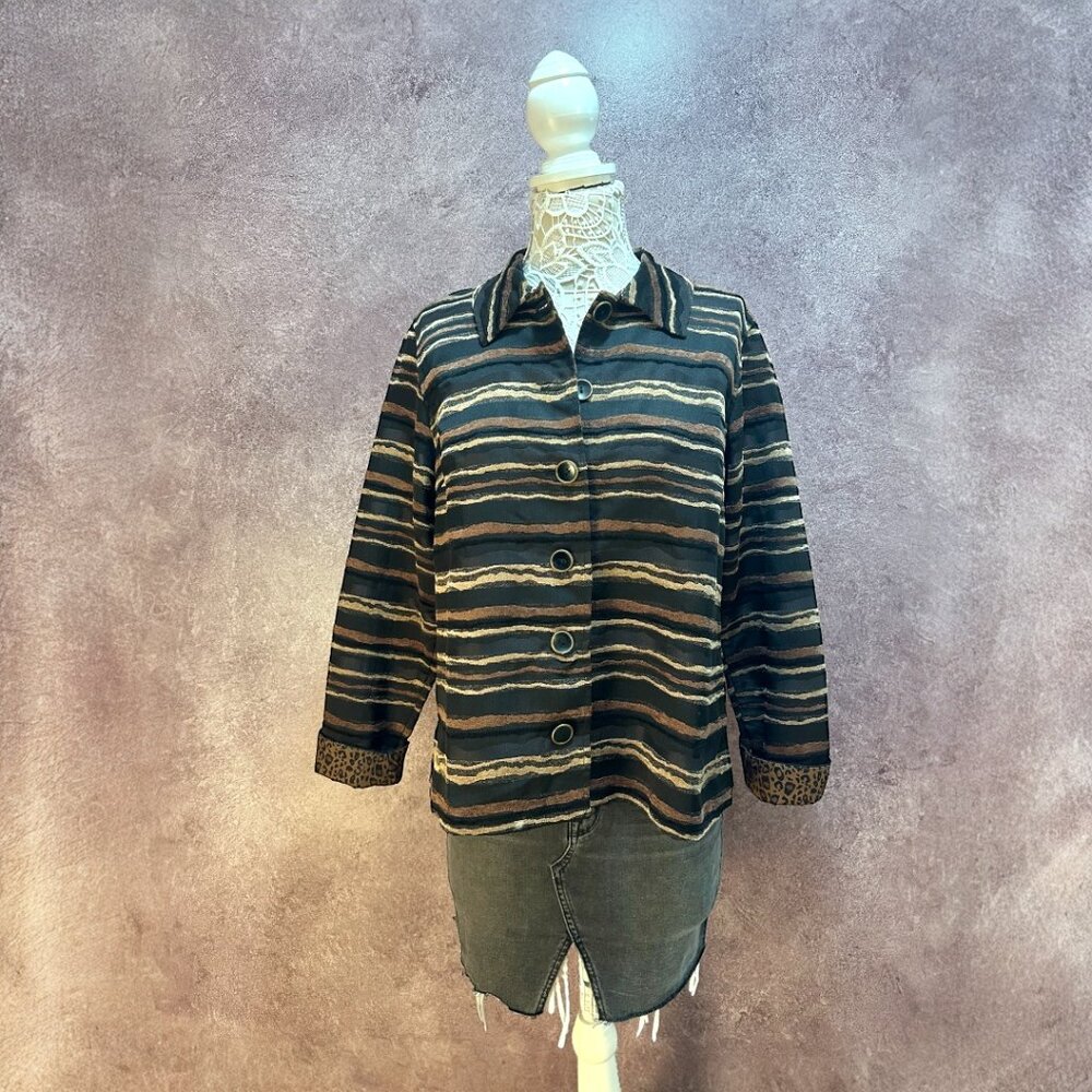 Christopher & Banks‎ Textured Tapestry Shacket